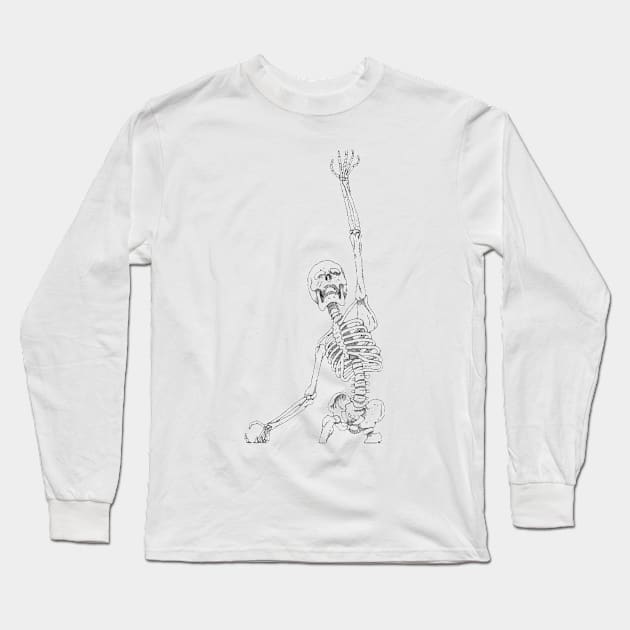  Skeleton Long Sleeve T-Shirt by ghjura